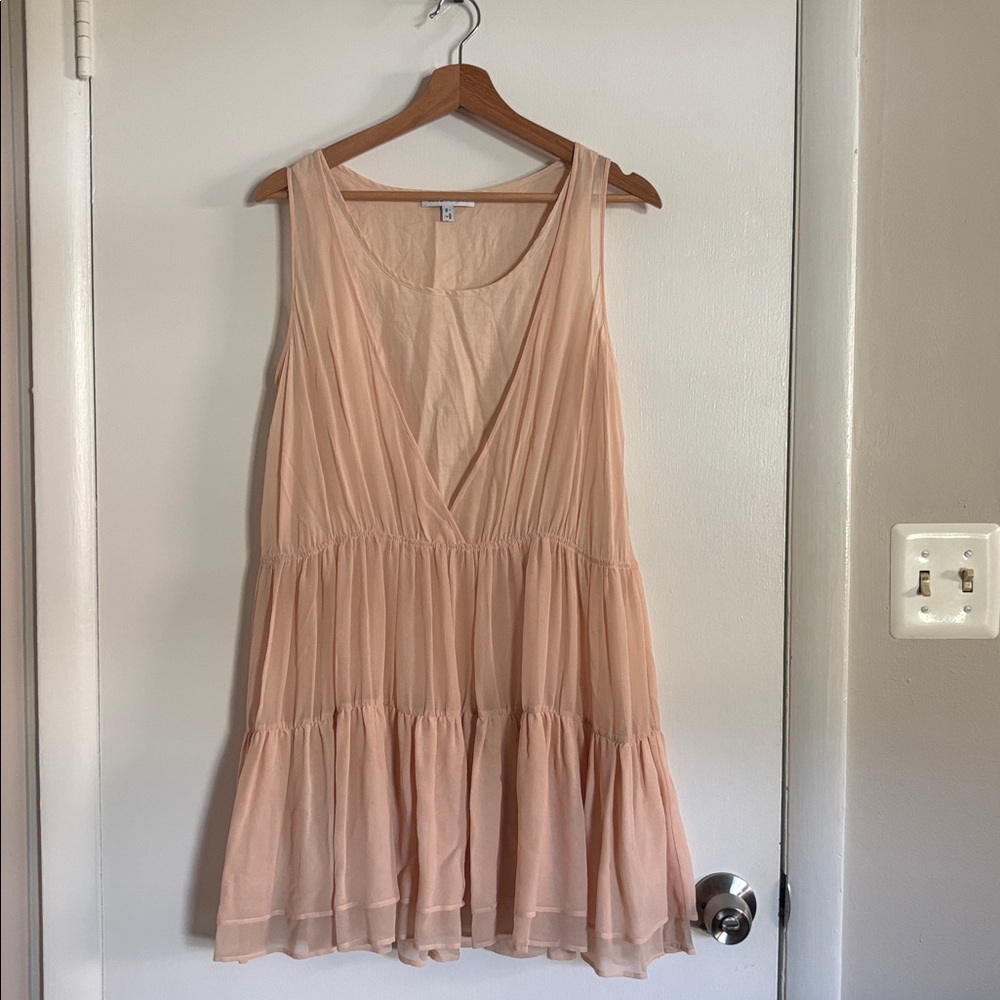 See by Chloe Peach Boho Dress It 38/2 

100% cotton lining 
100% silk dress